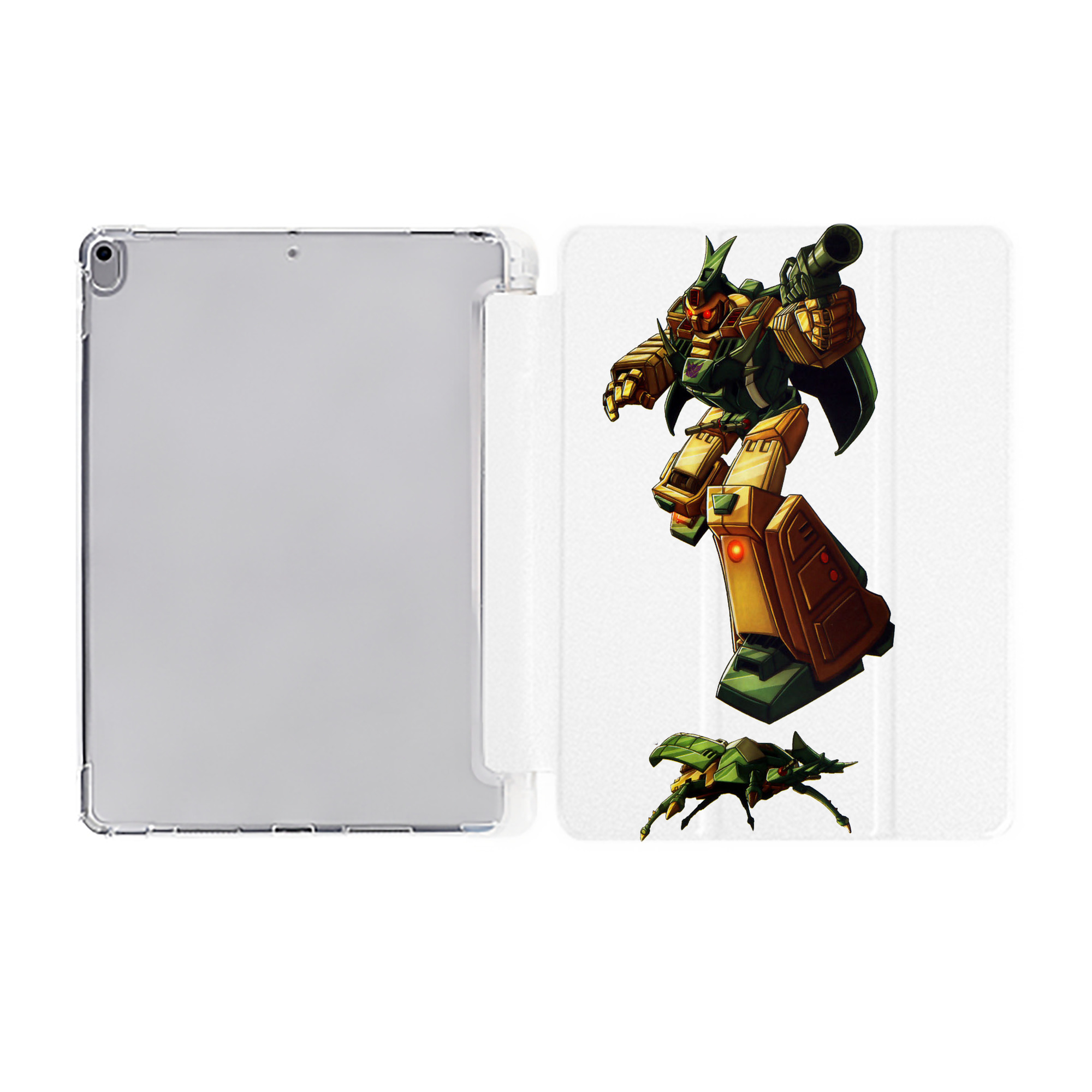 （画像用）  IPad ケース ペン収納付き 三つ折りスタンド PUレザー×シリコン 対応機種9.5/10.5/10.9インチ